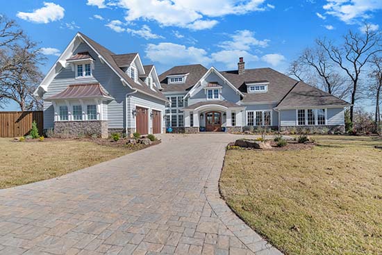 Large custom lake home