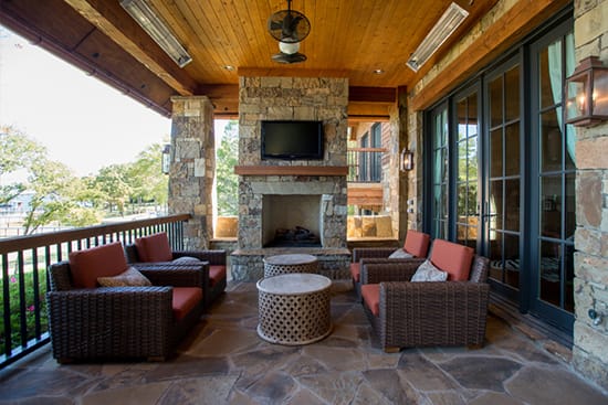 Outdoor Living Space with TV